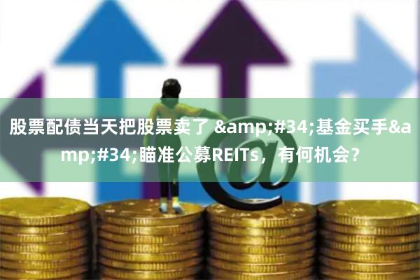 股票配债当天把股票卖了 &#34;基金买手&#34;瞄准公募REITs，有何机会？