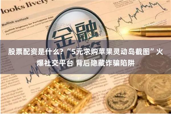 股票配资是什么? “5元求购苹果灵动岛截图”火爆社交平台 背后隐藏诈骗陷阱